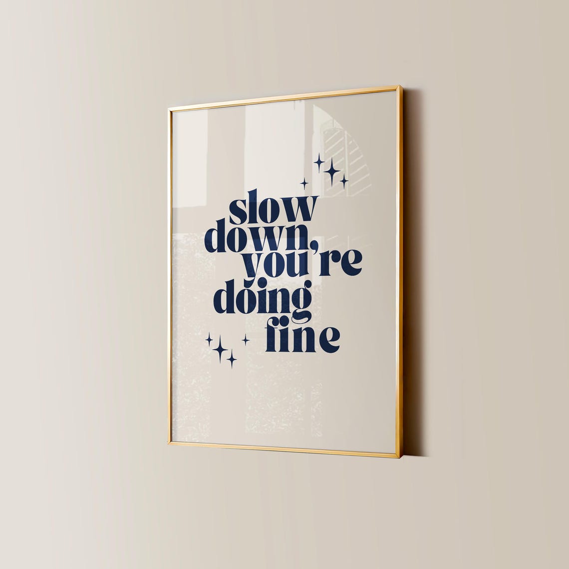 Navy Billy Joel Vienna Slow Down Youre Doing Fine Lyric Poster - Image 3