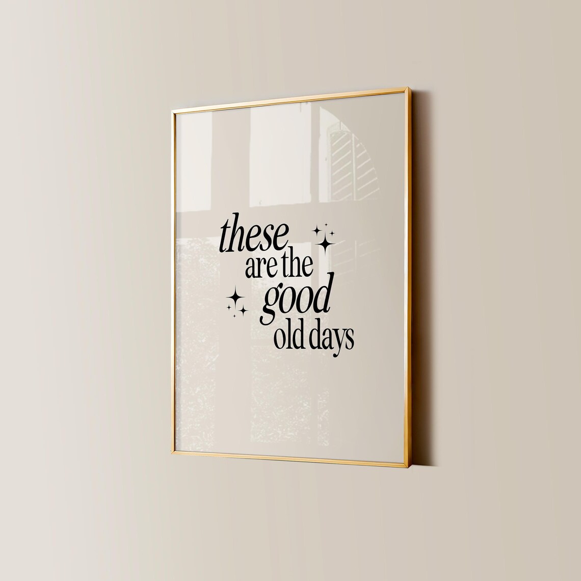Good Old Days Typography Poster, Neutral Art Print - Image 3