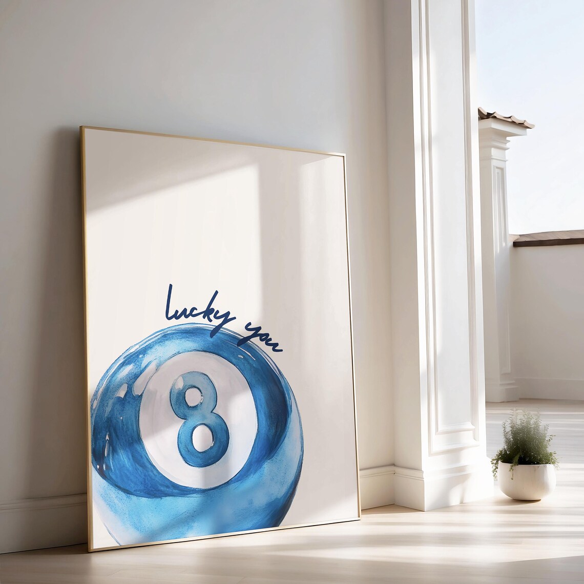 8 Pool Ball Poster, Retro Maximalist Apartment Decor - Image 2