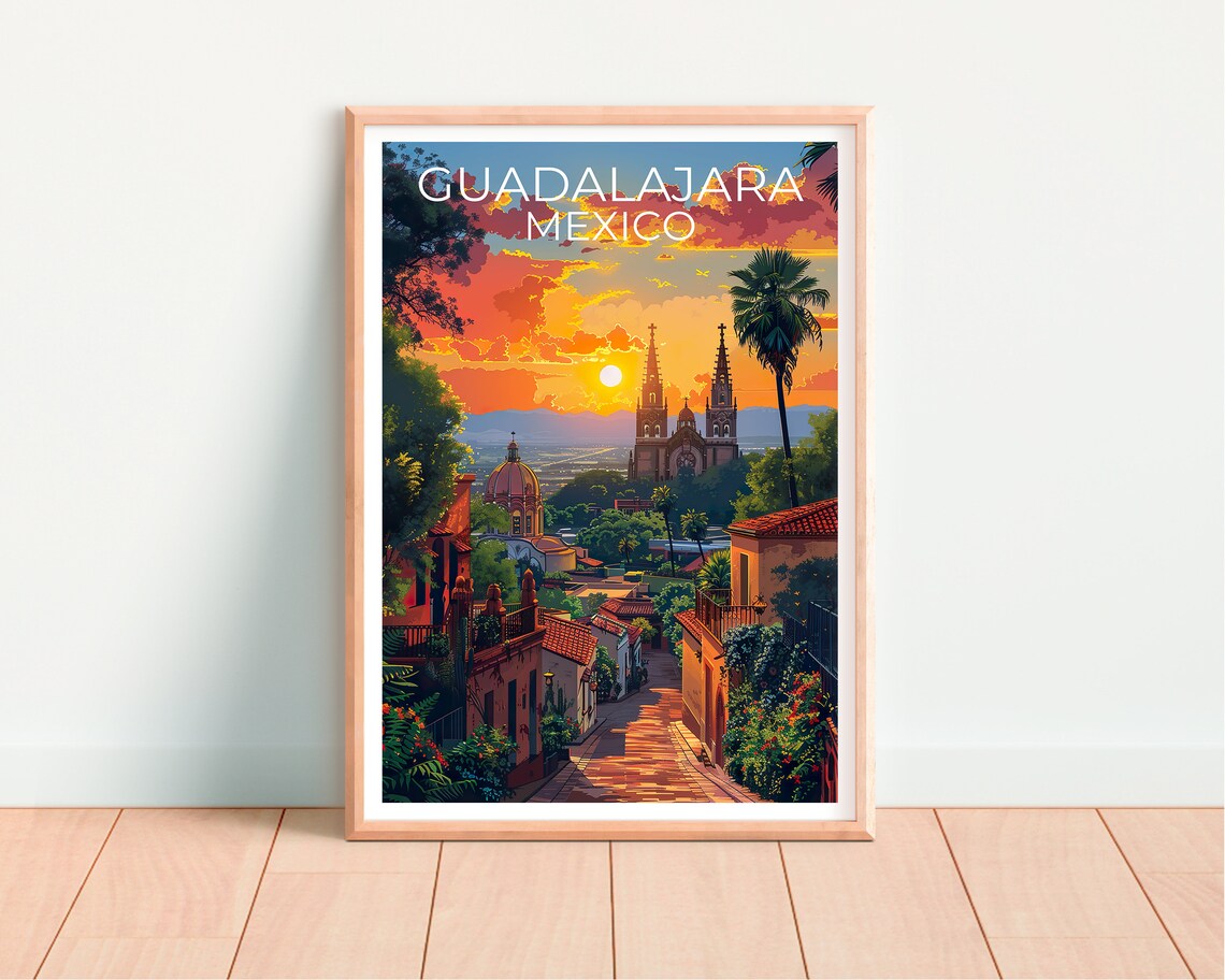 Guadalajara Travel Poster, Mexico Art Print - Image 4