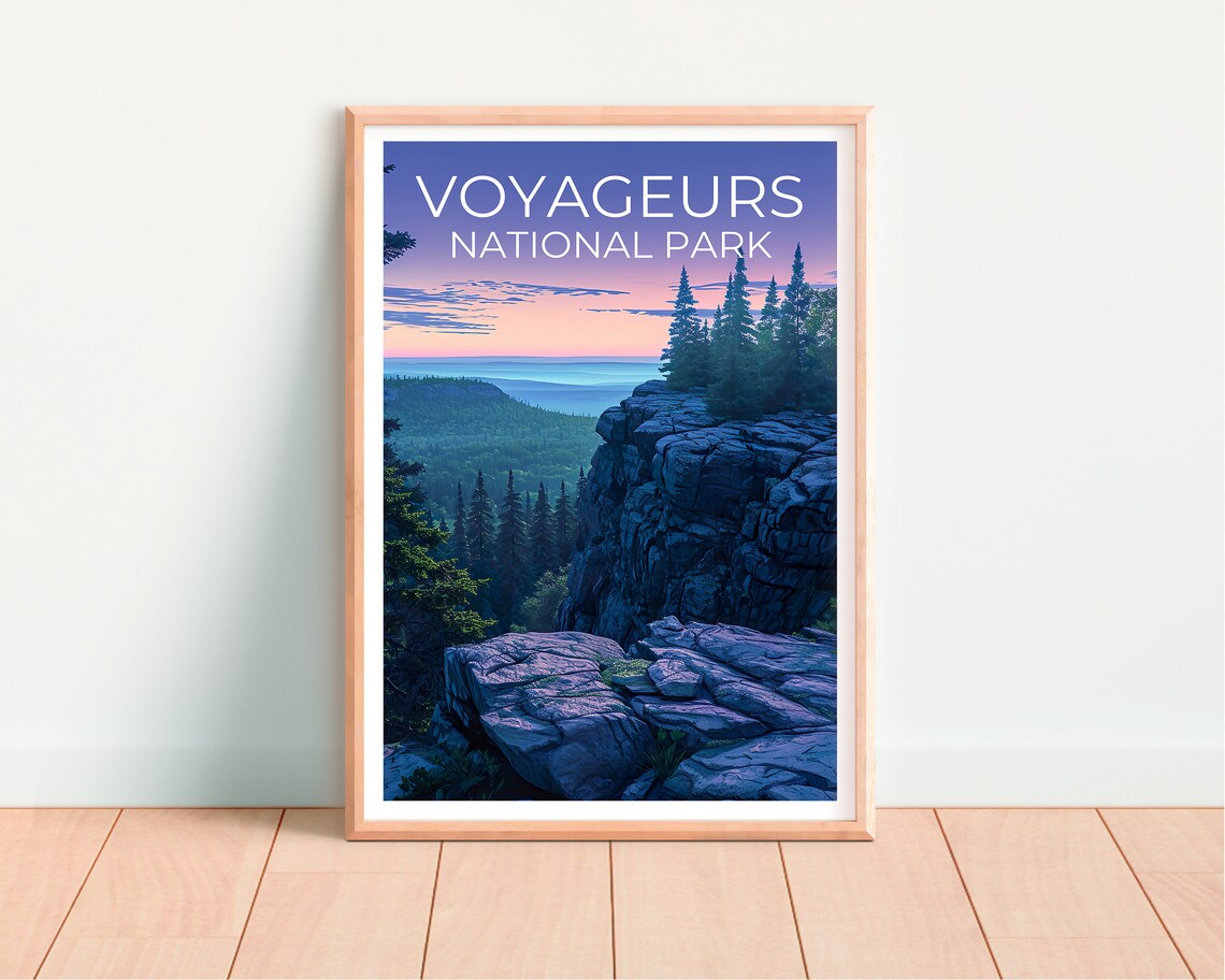 Voyageurs Park Minnesota Travel Poster Art Print - Image 4