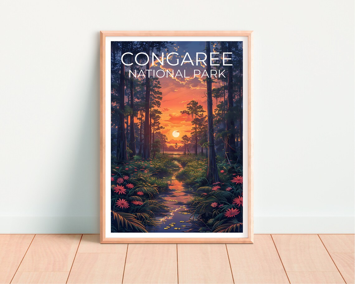 Congaree National Park Travel Poster, South Carolina - Image 2