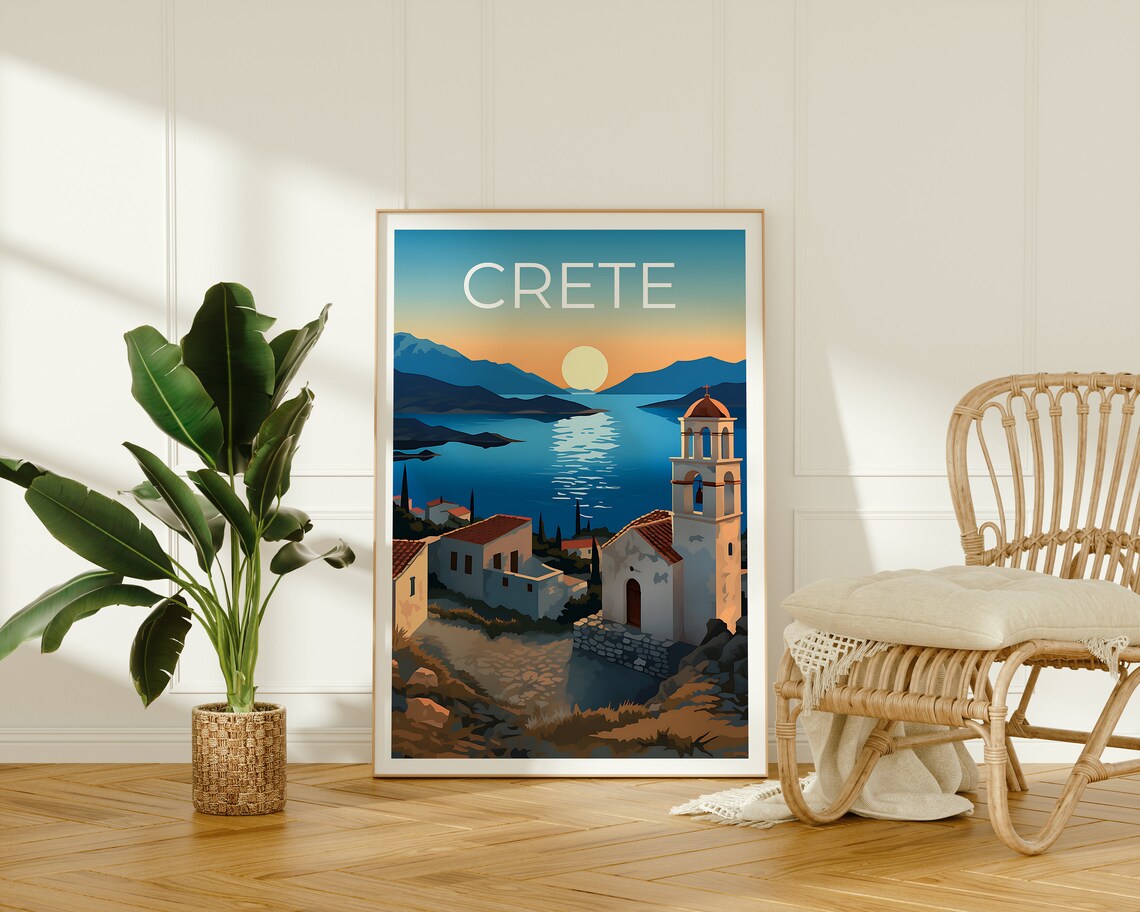 Crete Travel Poster, Greece Island Wall Art Print - Image 2