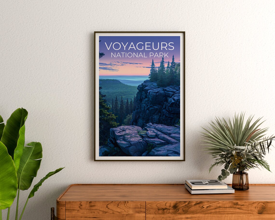 Voyageurs Park Minnesota Travel Poster Art Print - Image 3