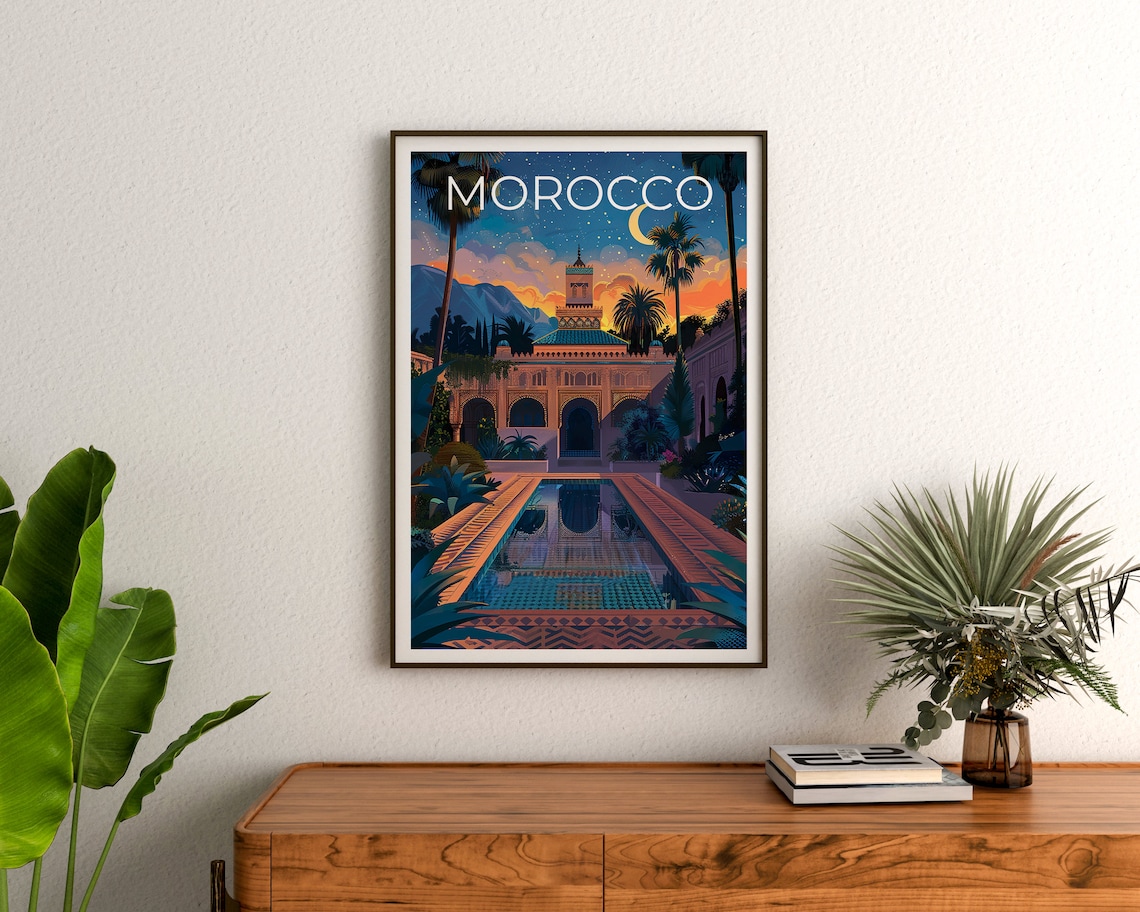 Morocco Travel Poster, North Africa Wall Art Print - Image 3