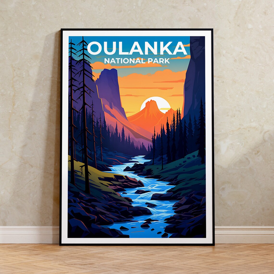 Oulanka Travel Poster, Finland Nature Landscape