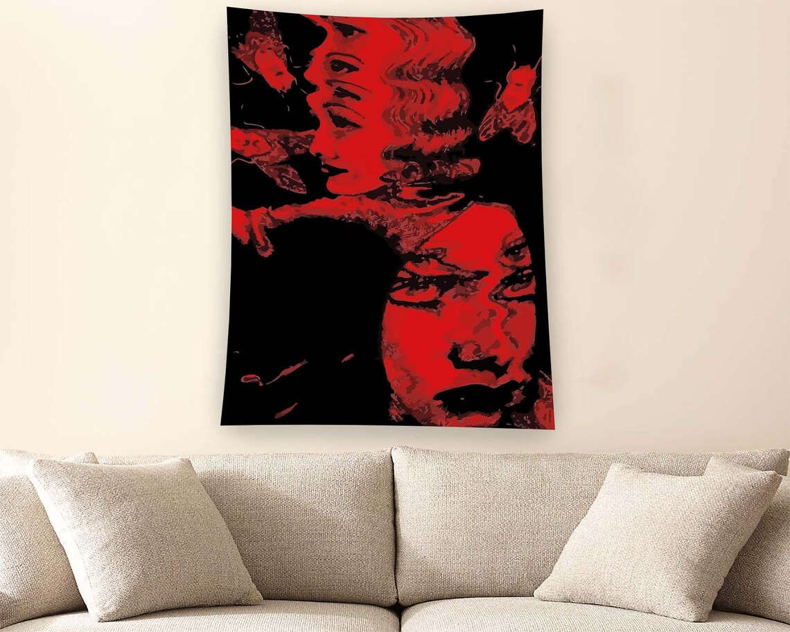 Tree Gothic Art Print, Red Minimalist Witch Decor - Image 2