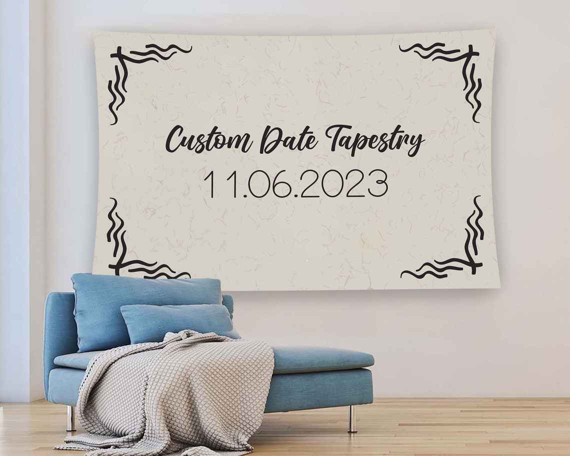 Custom Date 11.06.2023 Personalized Anniversary Name Gift Wall Art