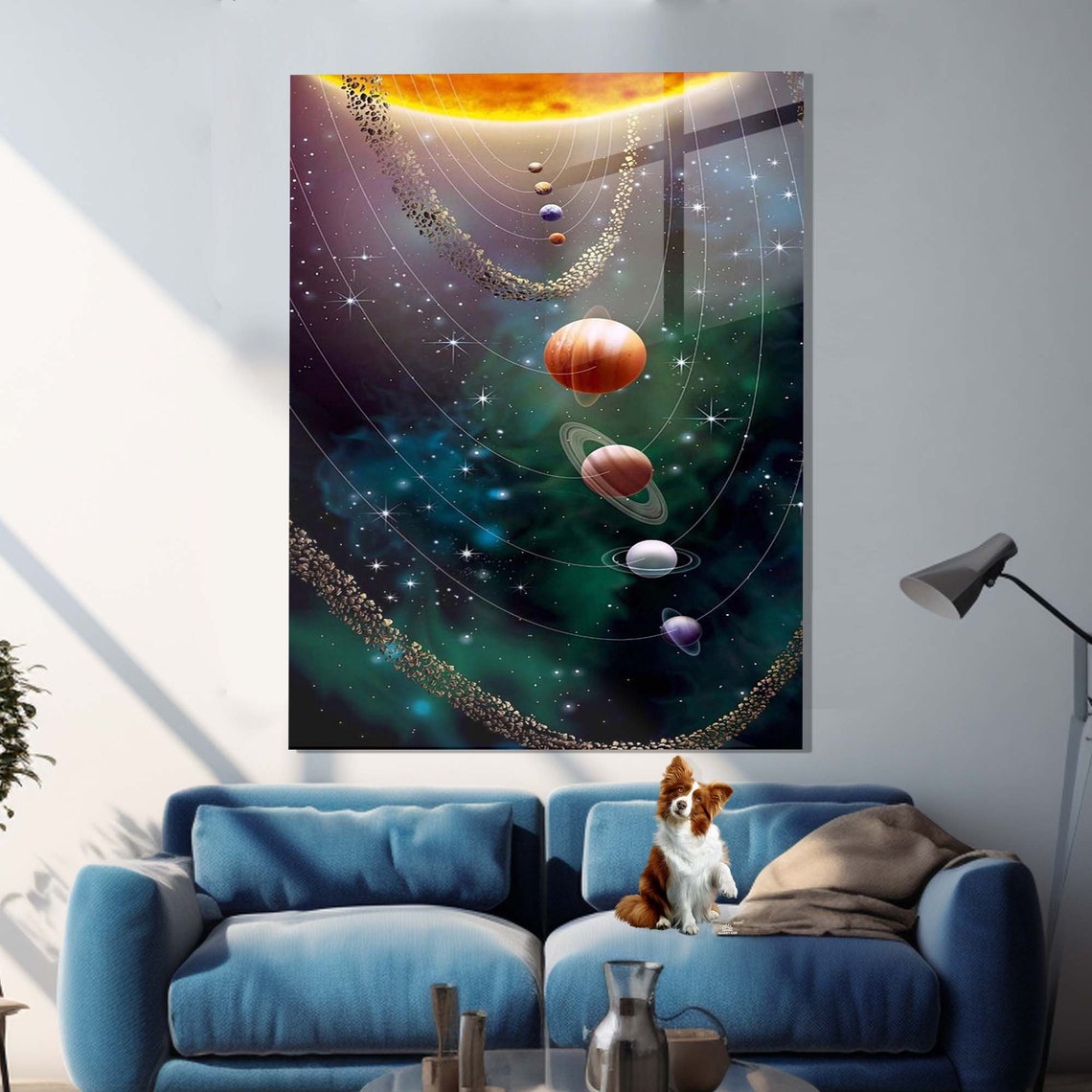 Solar System Planets Sun Orbits Stars Galaxy Space Art Wall Poster - Image 3