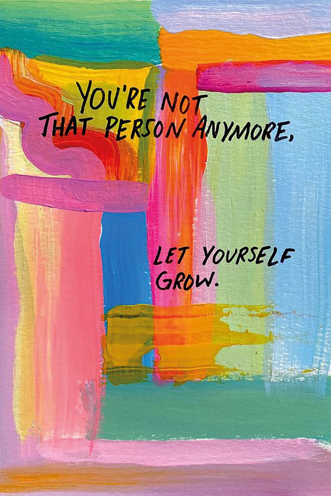 Inspirational Growth Quote Colorful Abstract Paint Motivational Poster - Image 3