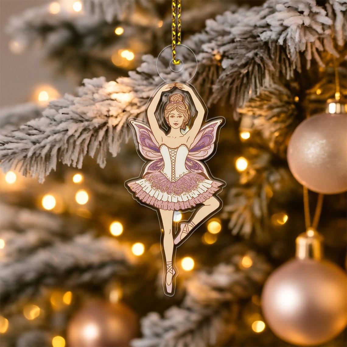 Sugar Plum Fairy Ballerina Nutcracker Ballet Dancer Christmas Wall Art