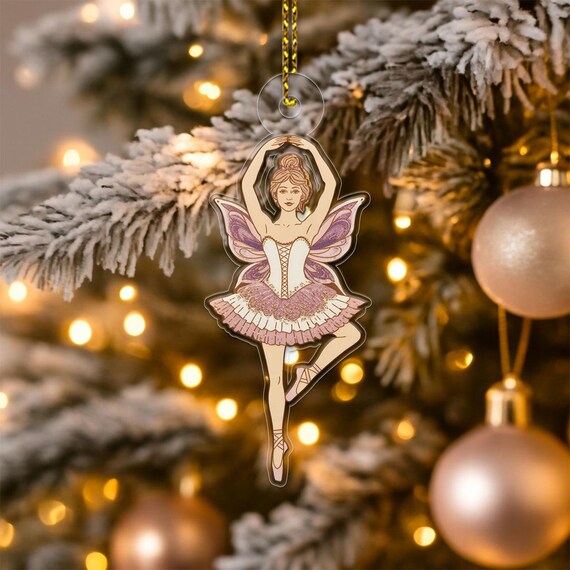 Sugar Plum Fairy Ballerina Nutcracker Ballet Dancer Christmas Wall Art