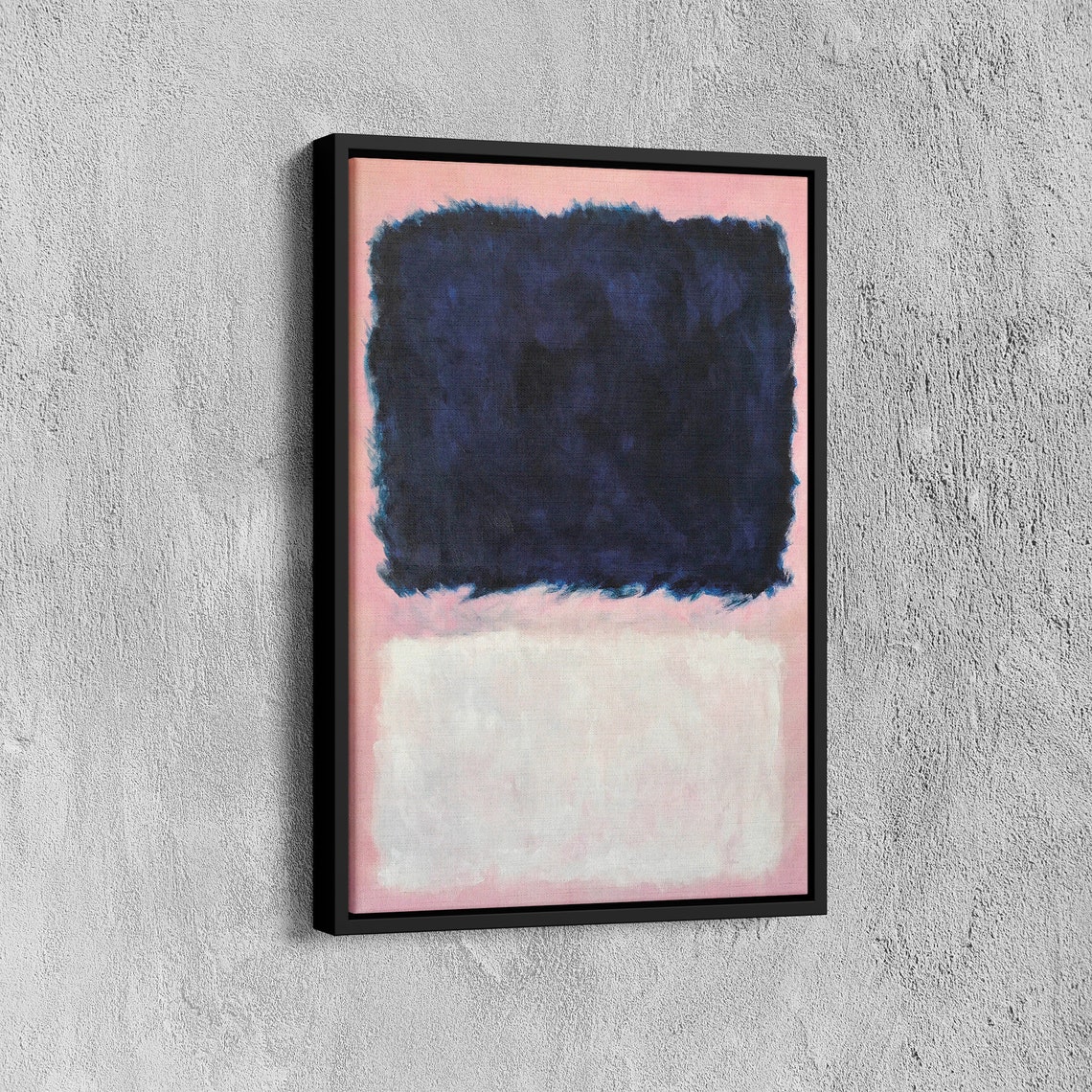 Mark Rothko Pink White Dark Blue Contrast Color Field Abstract Poster - Image 7