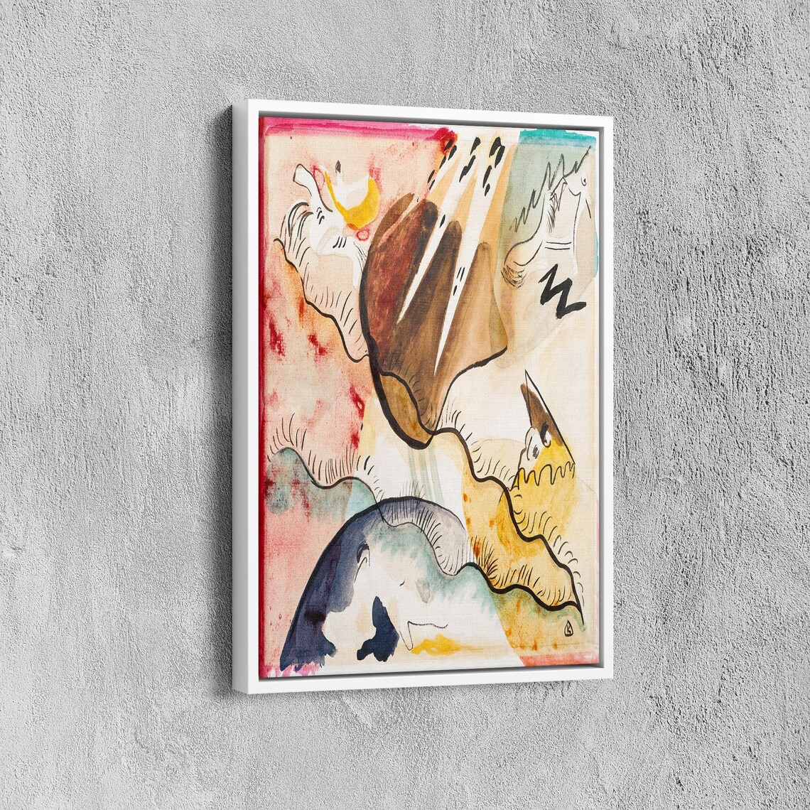 Wassily Kandinsky Horse Sketch Abstract Watercolor Art Poster - Image 6