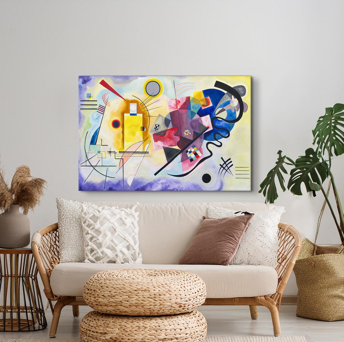 Wassily Kandinsky Yellow Red Blue Wassily Kandinsky Glass Wall Decor Abstract Wall Art Print Expressionism Art Poster Glass Art - Image 4