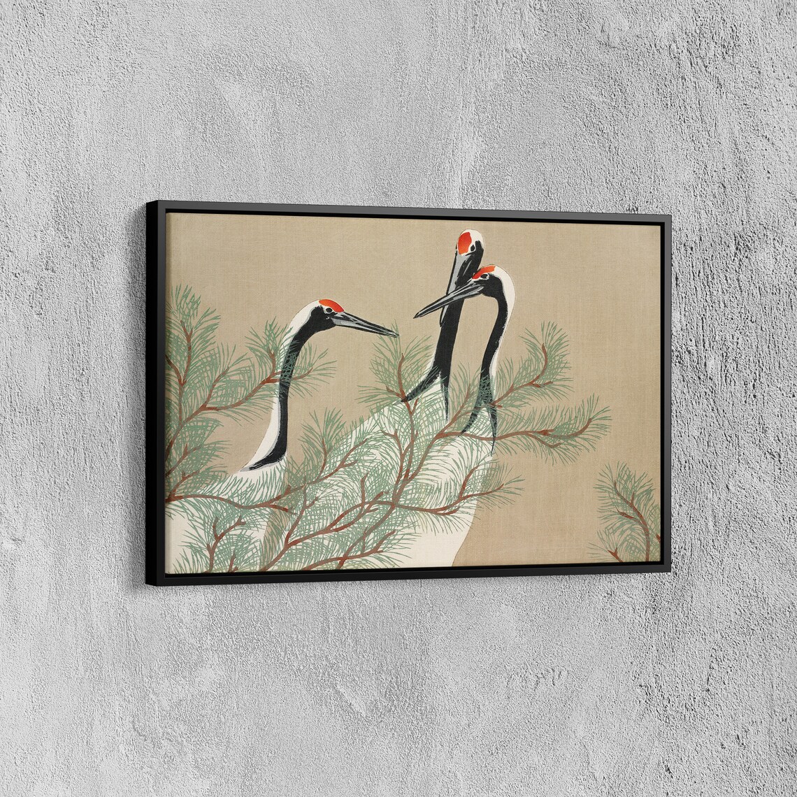 Cranes From Momoyogusa Flowers Of A Hundred Generations By Kamisaka Sekka Paintings Vintage Birds Poster Animal Friendship Print - Image 7