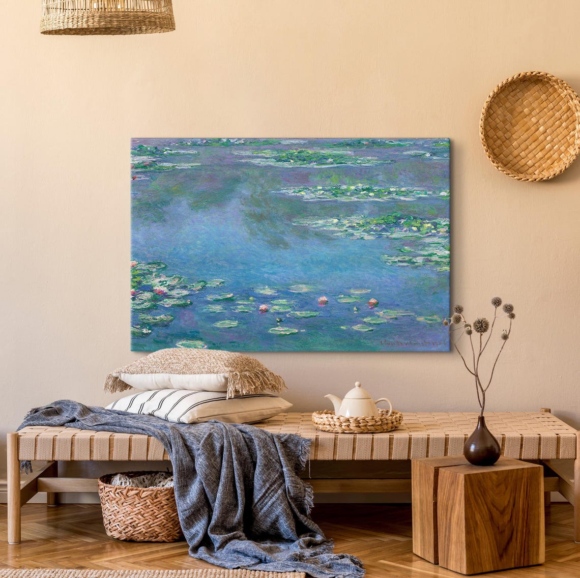 Claude Monet Water Lilies Serene Blue Pond Impressionist Poster - Image 3