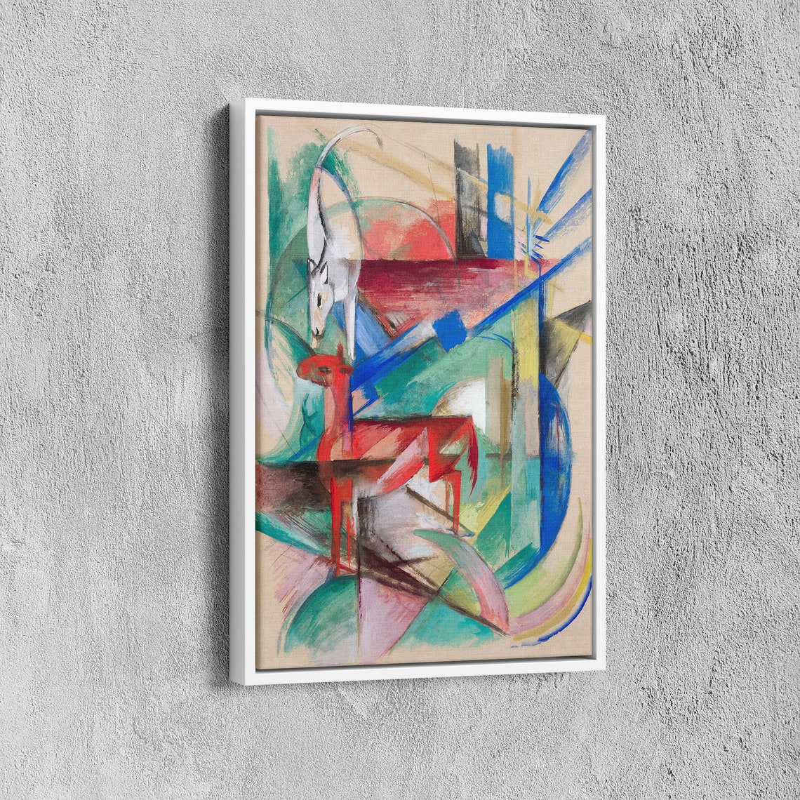 Franz Marc Colorful Abstract Animals Red Horse Cubist Style Poster - Image 5