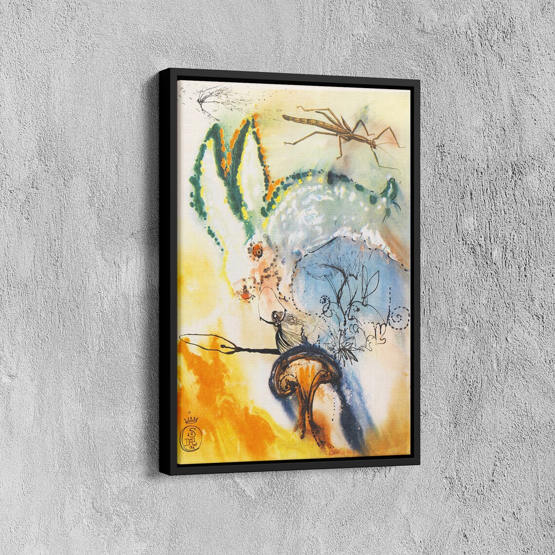 Salvador Dali Down The Rabbit Hole Alice White Rabbit Surreal Poster - Image 7