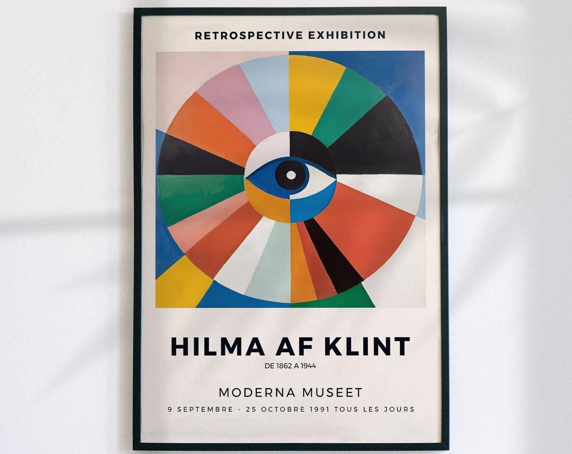 Hilma af Klint 1991 Retrospective Moderna Museet Exhibition Poster