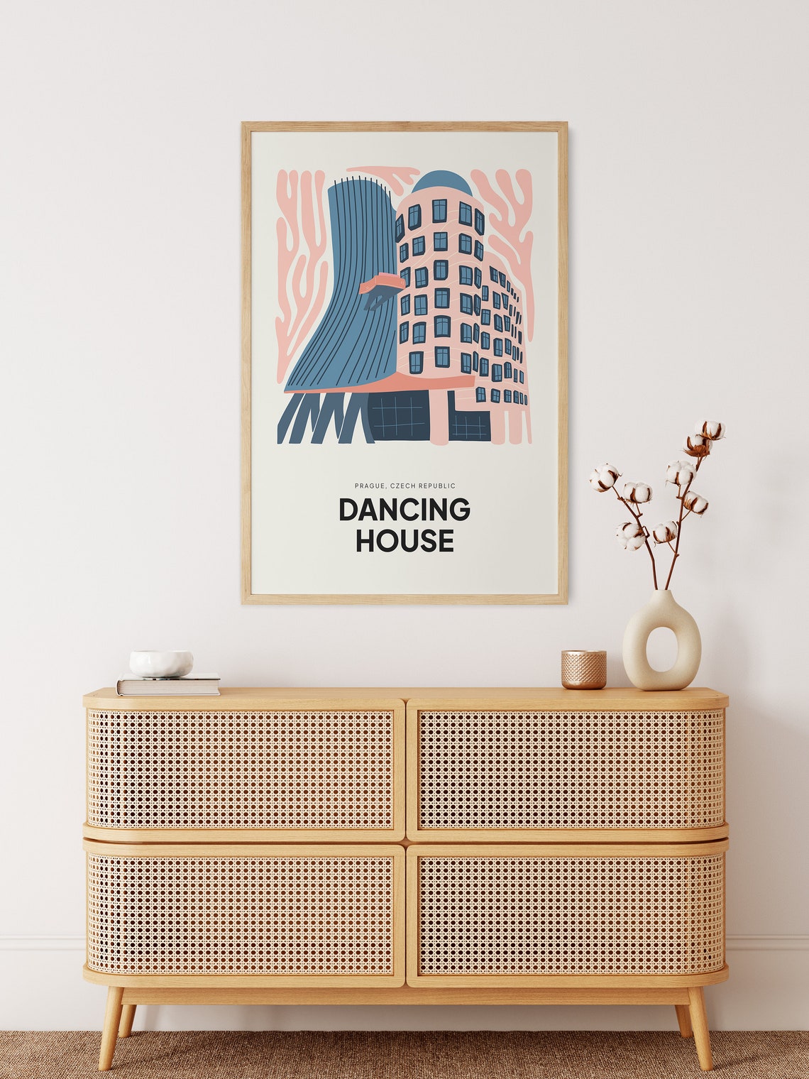 Dancing House Prague Czech Republic Abstract Gallery Art Poster - Image 3