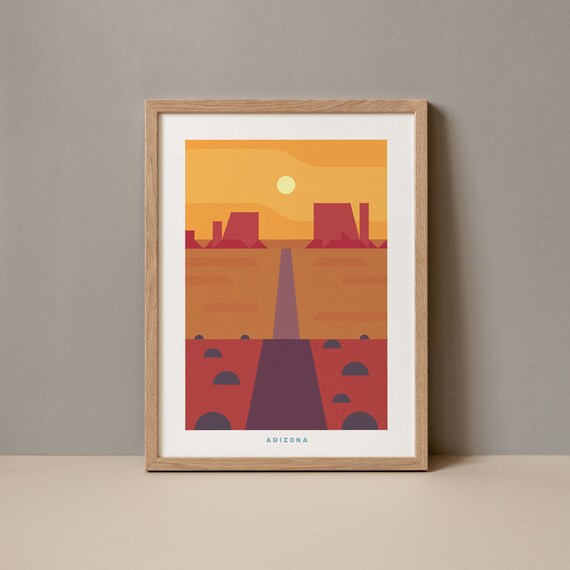 Arizona Geometric Poster Arizona Print Arizona Print Arizona Colorful Poster Arizona Travel Artwork Poster Arizona Wall Art