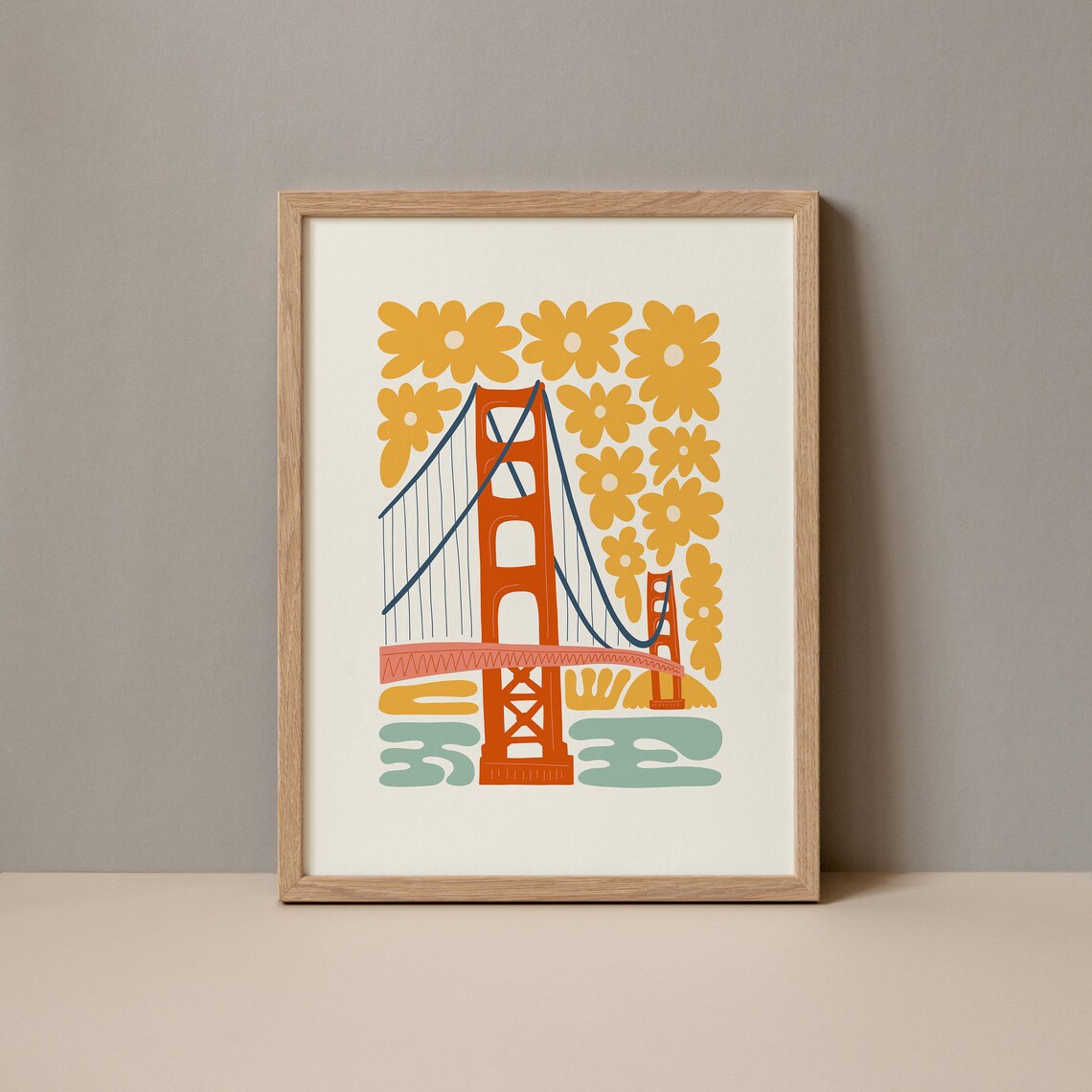 Golden Gate Bridge Exhibition Travel Poster