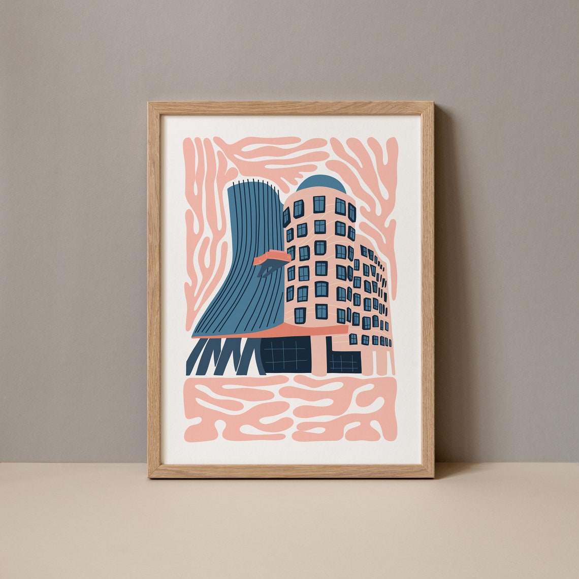 Dancing House Prague Czech Republic Abstract Art Print Architecture