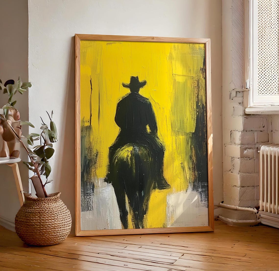 Western Cowboy Oil Painting Print Wall Hanging Masculine Wall Art Art Southwestern Artwork - Image 7