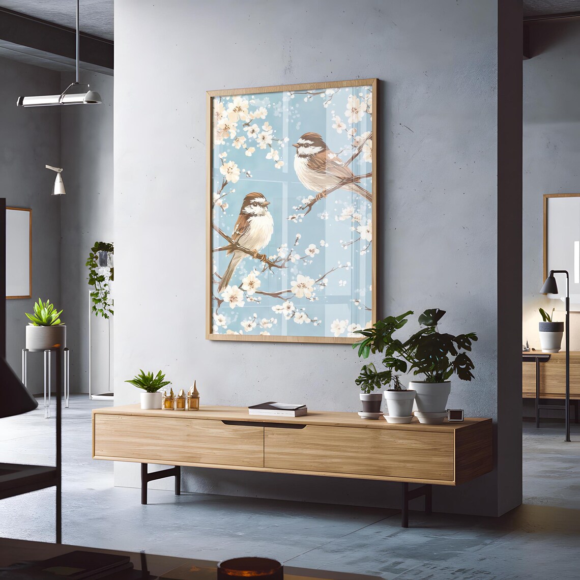 Chinoiserie Birds and Blossoms Floral Art Print - Image 3