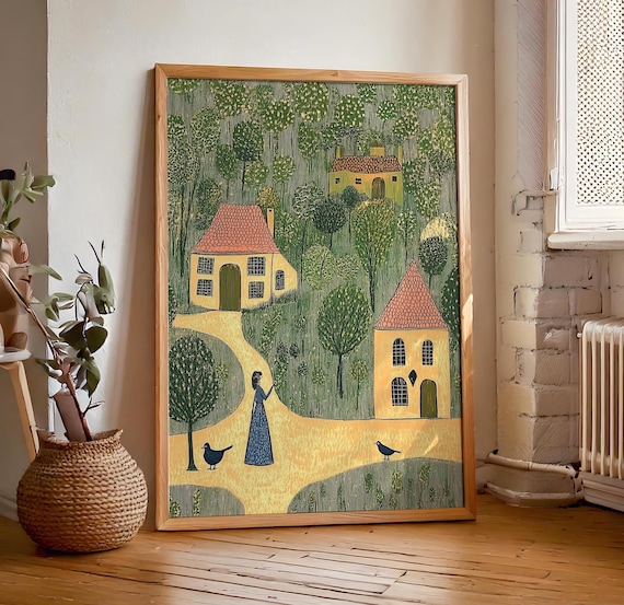 Textile Wall Art Tapestry, Boho Minimalist Art Print