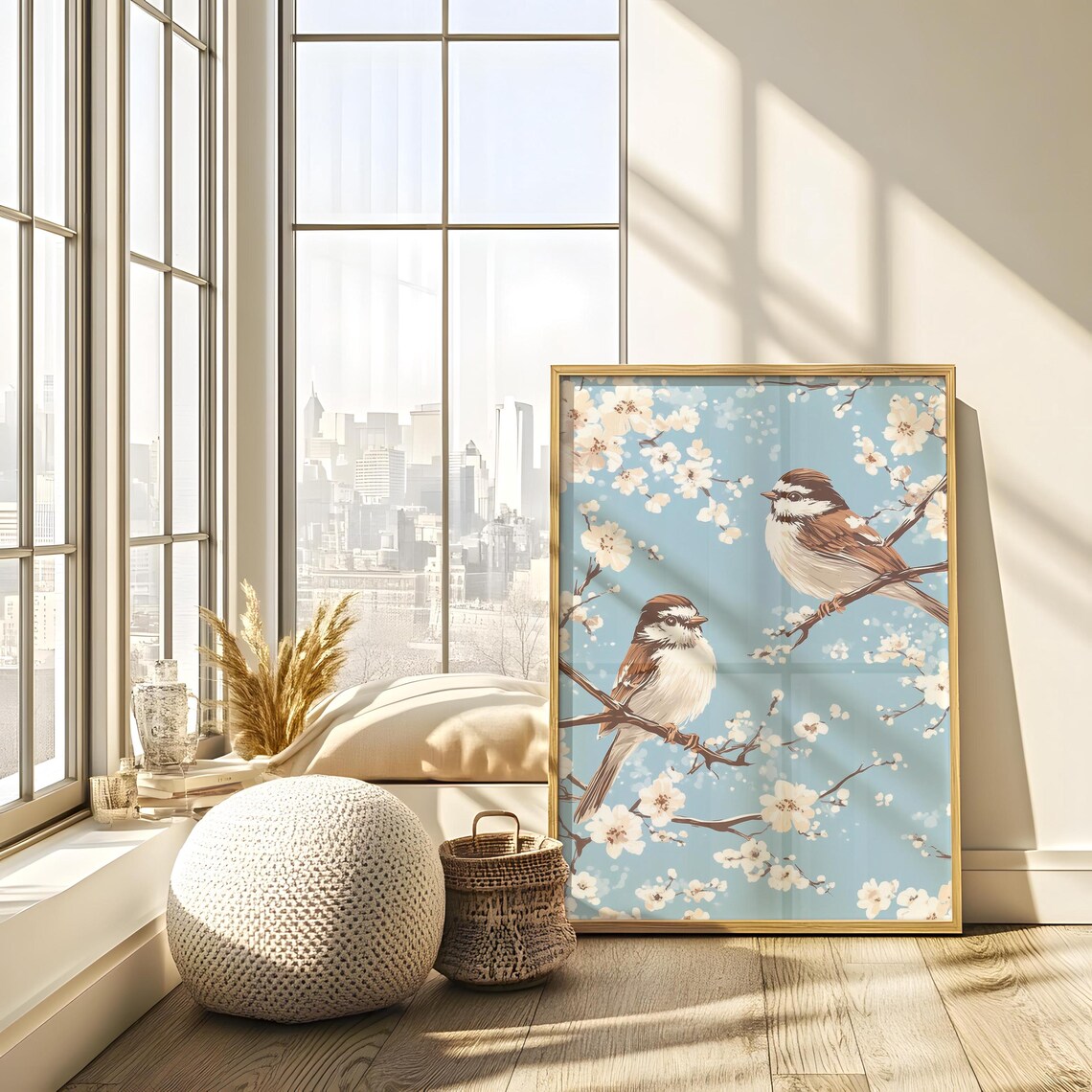 Chinoiserie Birds and Blossoms Floral Art Print - Image 4