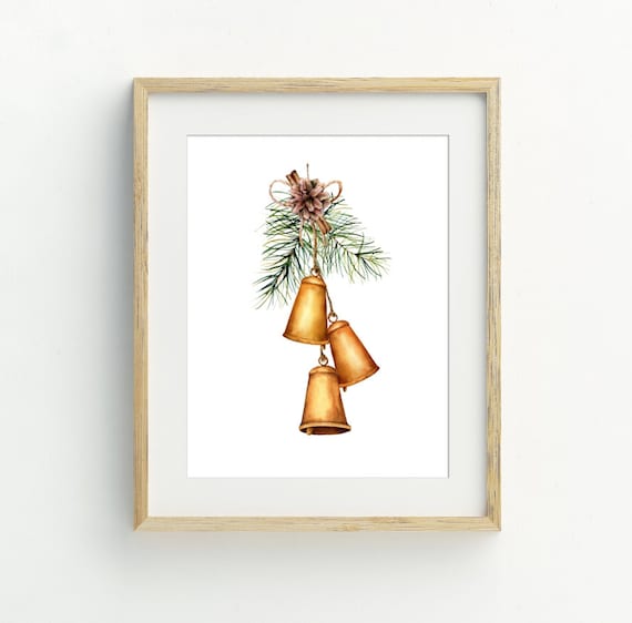 Christmas Bells Holiday Decorations Art Print