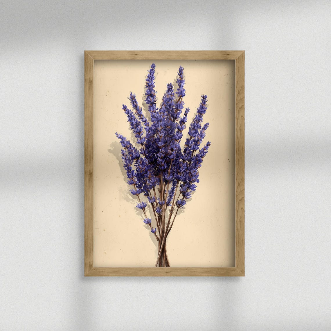 Lavender Bundle Vintage Botanical Purple Floral Wall Art Decor
