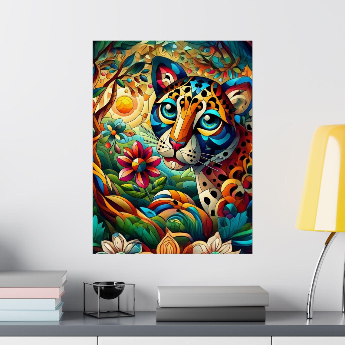 Leopard Poster, Bohemian Wildlife Decor - Image 3