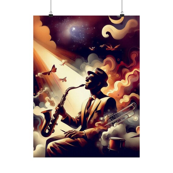 Jazz Poster, Vintage Decor For Musicians