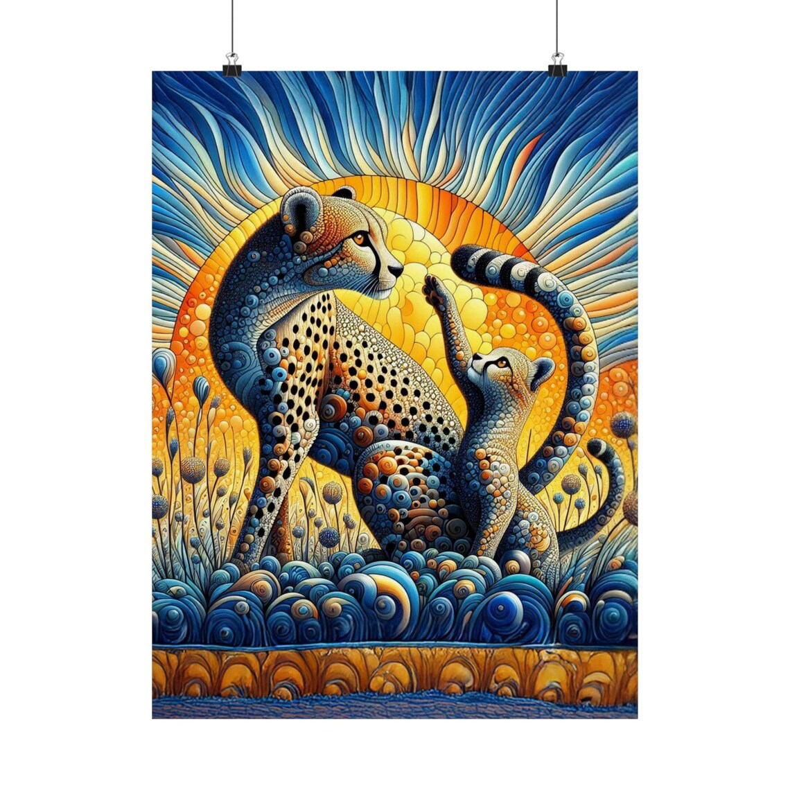 Cheetah Poster, Safari Wall Art for Nature Lovers