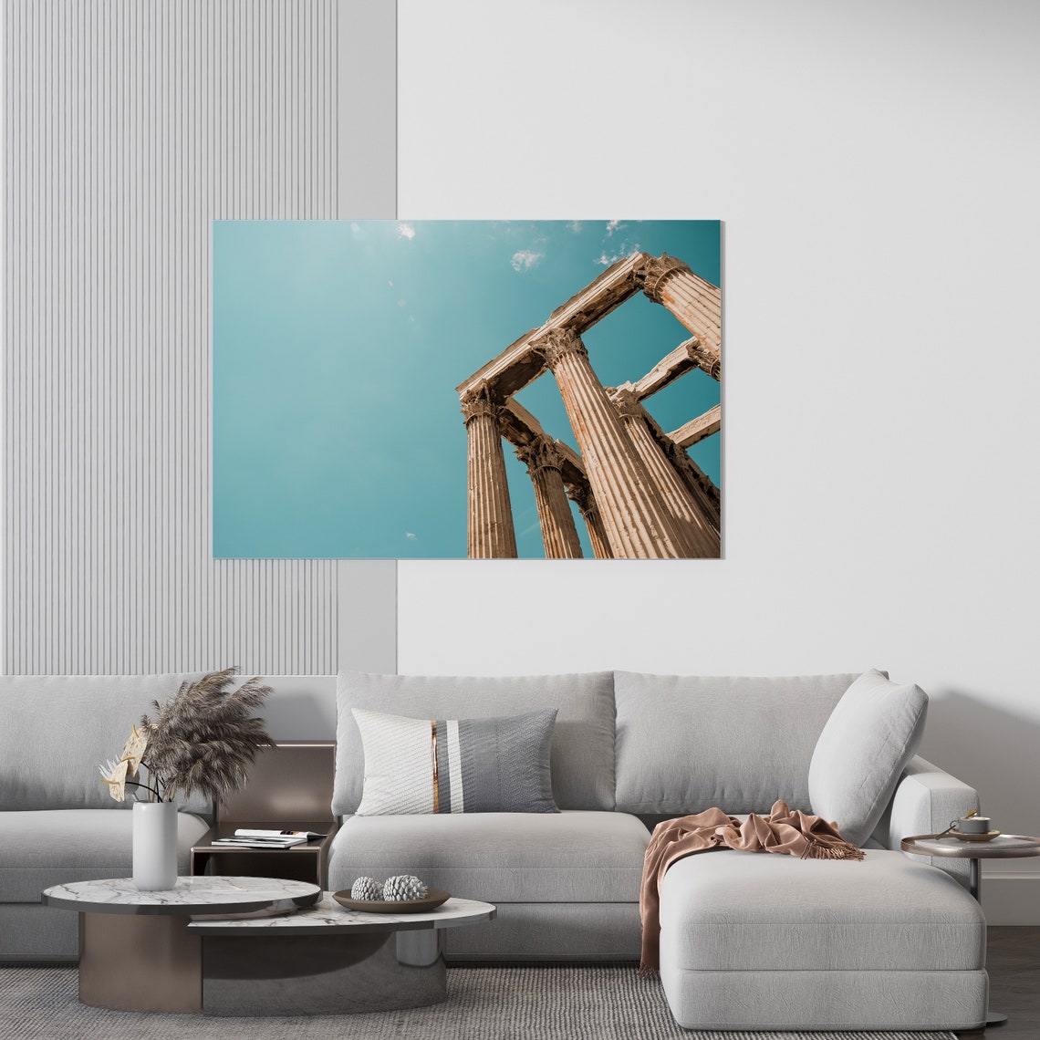 Ancient Greek Temple Ruins Columns Under Turquoise Sky Poster - Image 2
