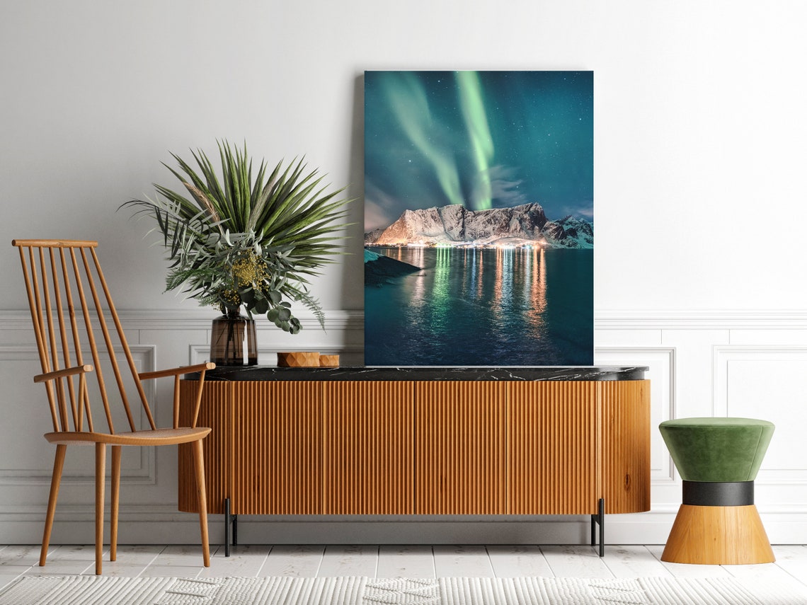 Northern Lights Print Northern Lights Print Northern Lights Art Aurora Borealis Print Northern Lights Painting Aurora Prints - Image 2