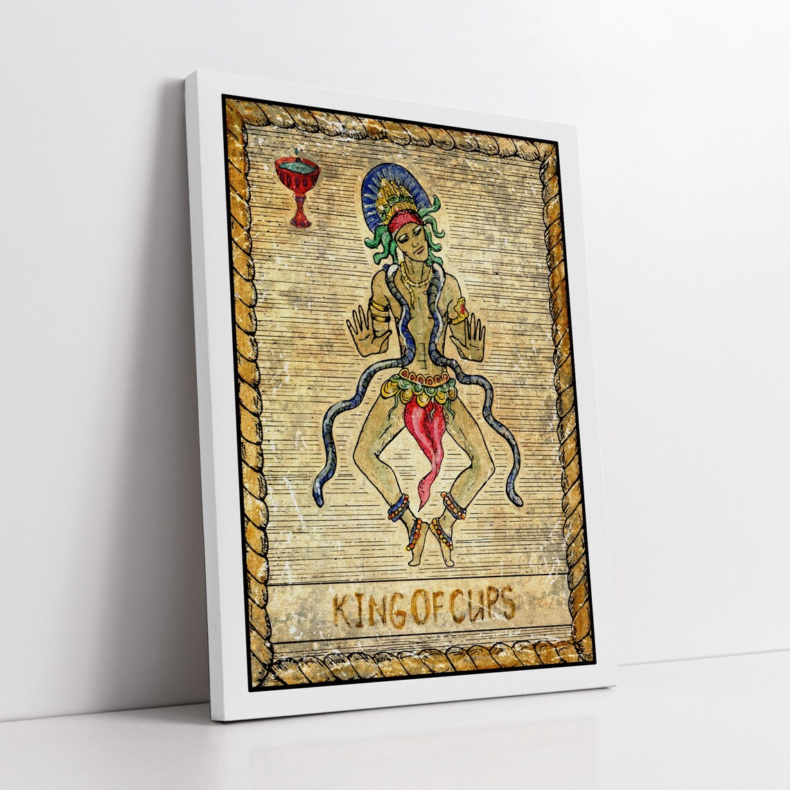 King Of Cups Tarot Card Print Tarot Print Tarot Card Wall Art Tarot Card Wall Print Tarot Card Wall Collage Tarot Card Art Print - Image 3