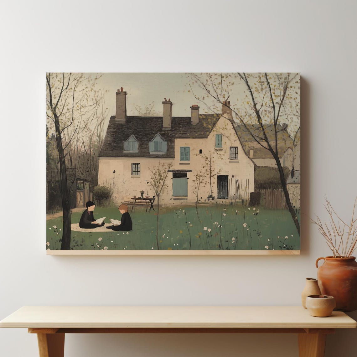Instant Download Info Card with Country Cottage Artwork Preview Print - Image 3