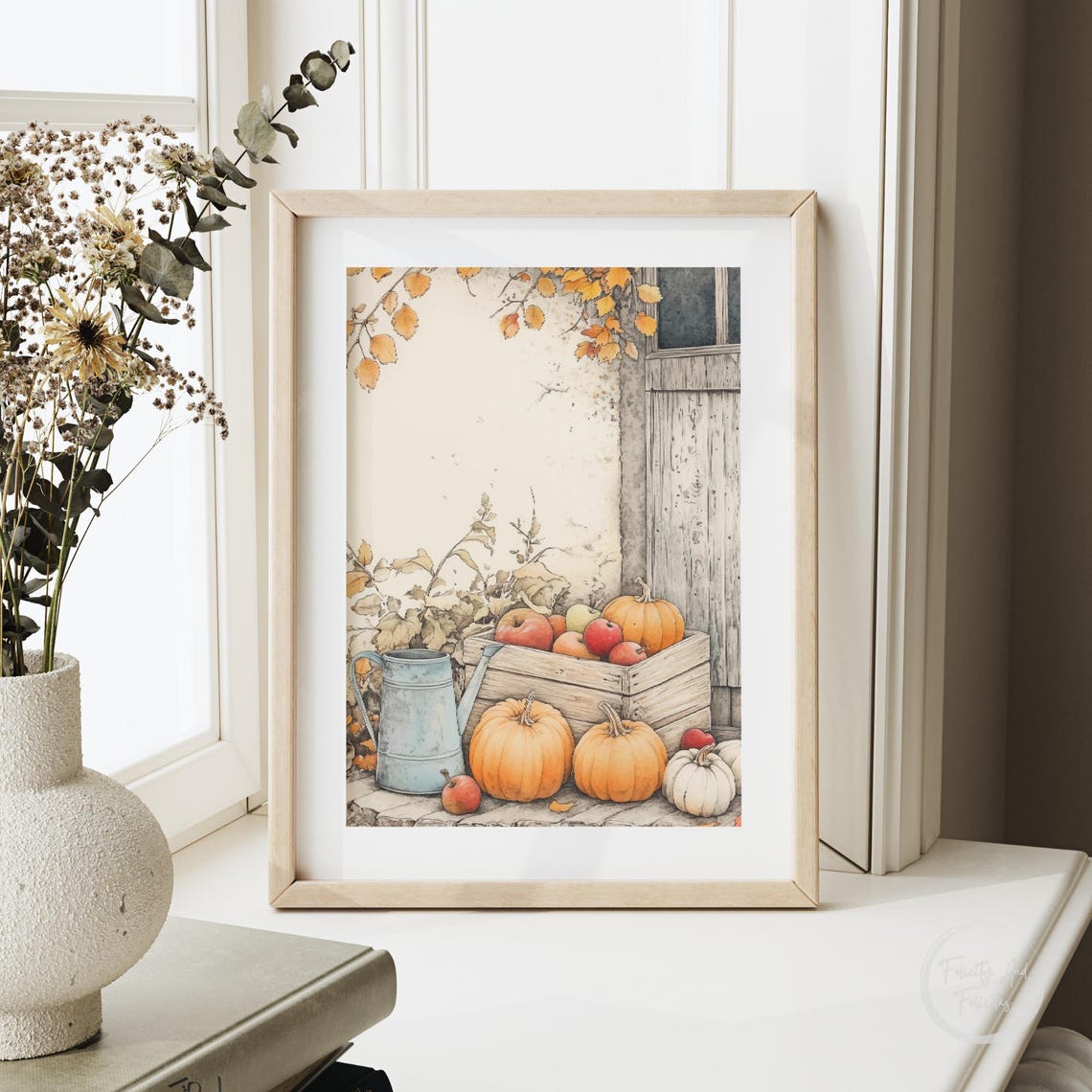Harvest Season Wall Art Celebrating Fall Decor Warm Tone Cottagecore Cute Fall Art - Image 5