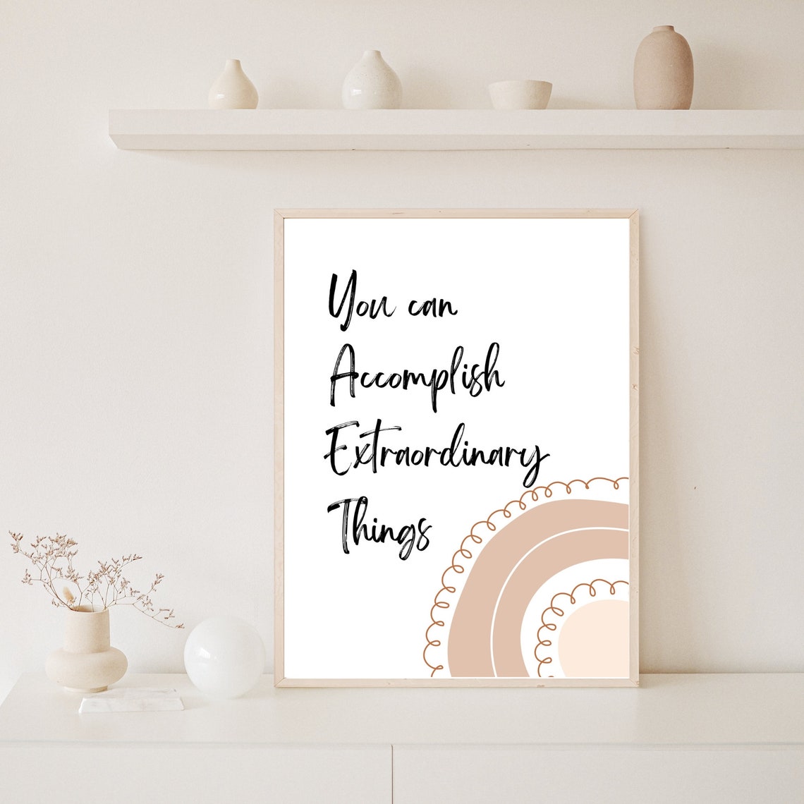 You Can Accomplish Extraordinary Things Rainbow Script Poster - Image 4