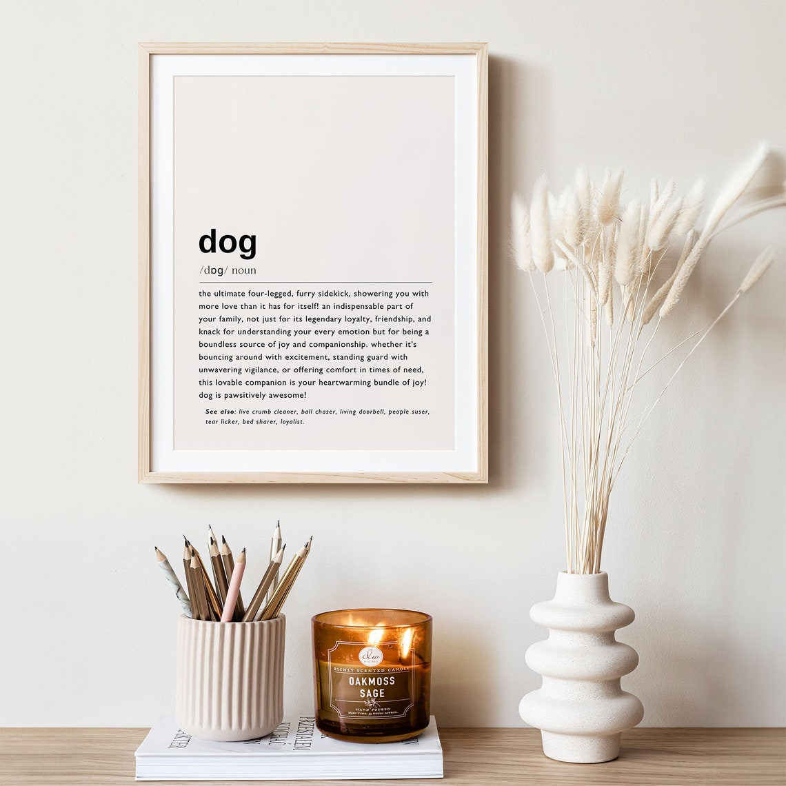 Dog Definition Print Dog Mum Definition Print Quote Poster Dog Wall Art Dog Mom Gift Dog Dad Gift Gift For Dog Owner Pet Gifts Dp01 - Image 2