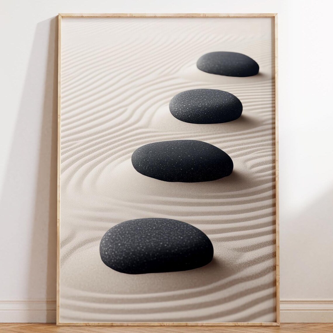 Zen Balance Japanese Rock Stack, Minimalist Decor