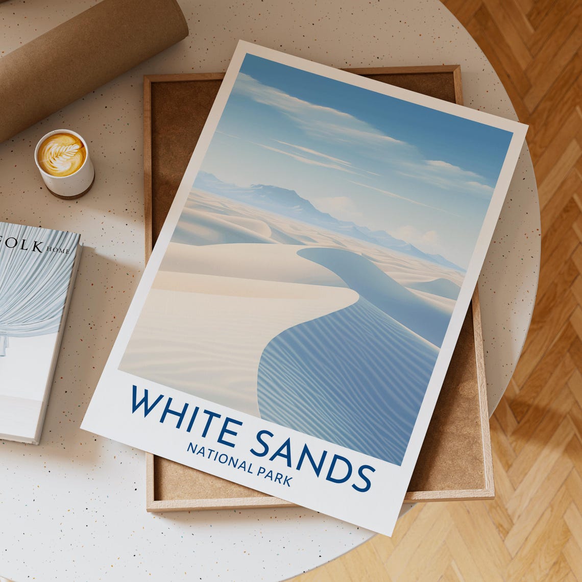 White Sands National Park Sunlit Dune Sea Unframed Travel Poster