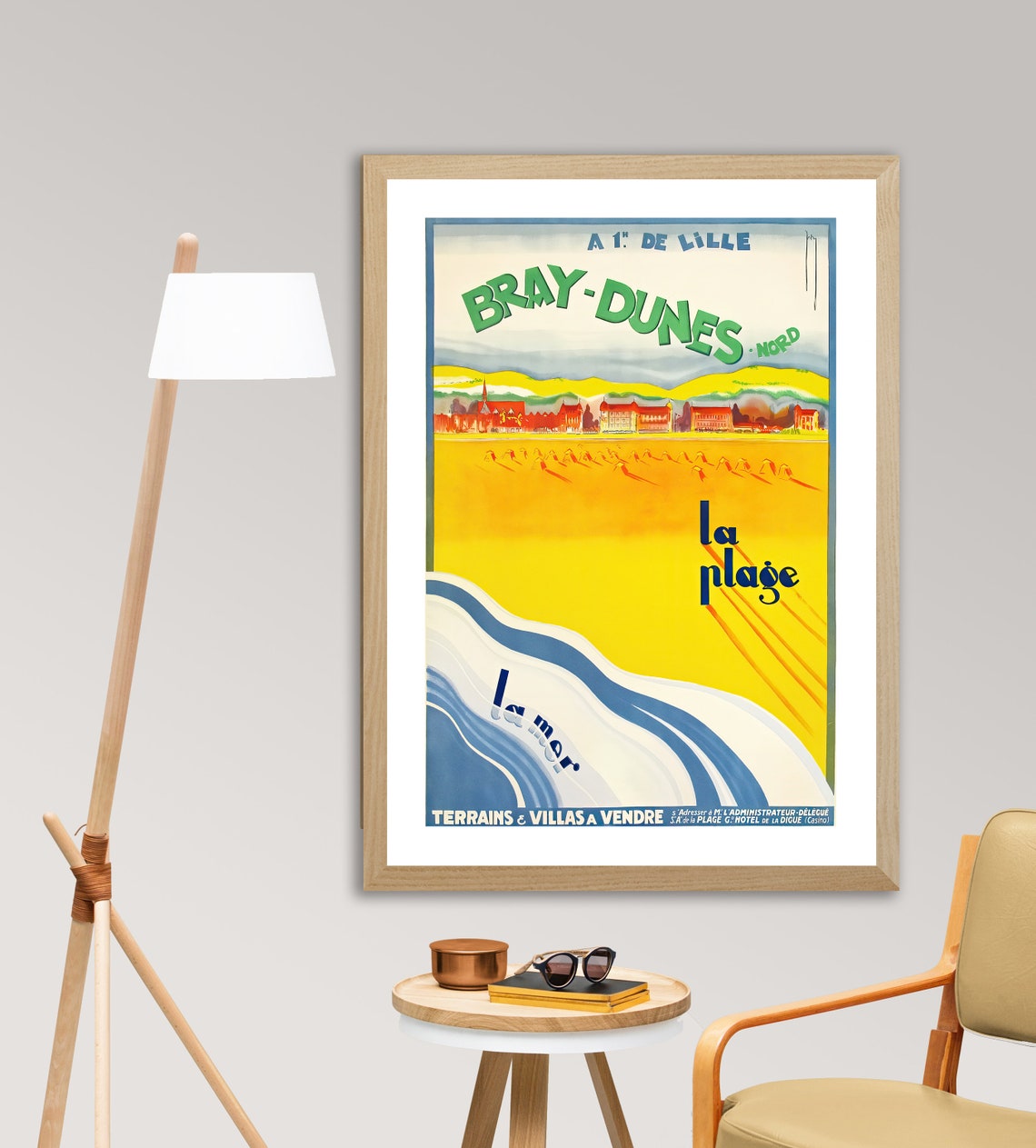 Bray Dunes Nord La Plage La Mer French Beach Property Poster - Image 2