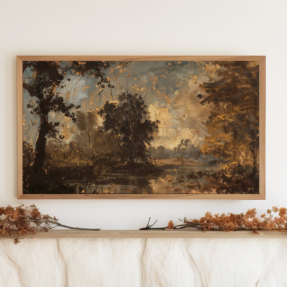 Autumn Frame TV Art Landscape, Vintage Fall Art - Image 4