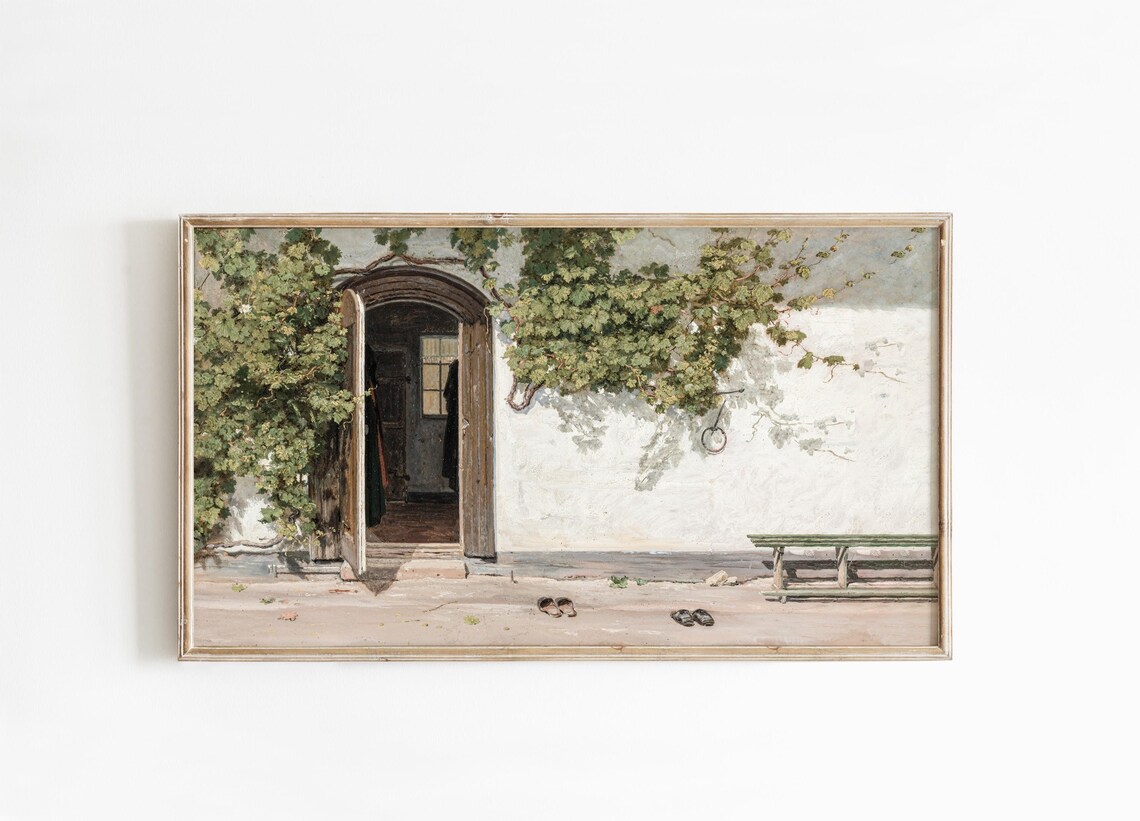 European Door Vintage Painting Art Print