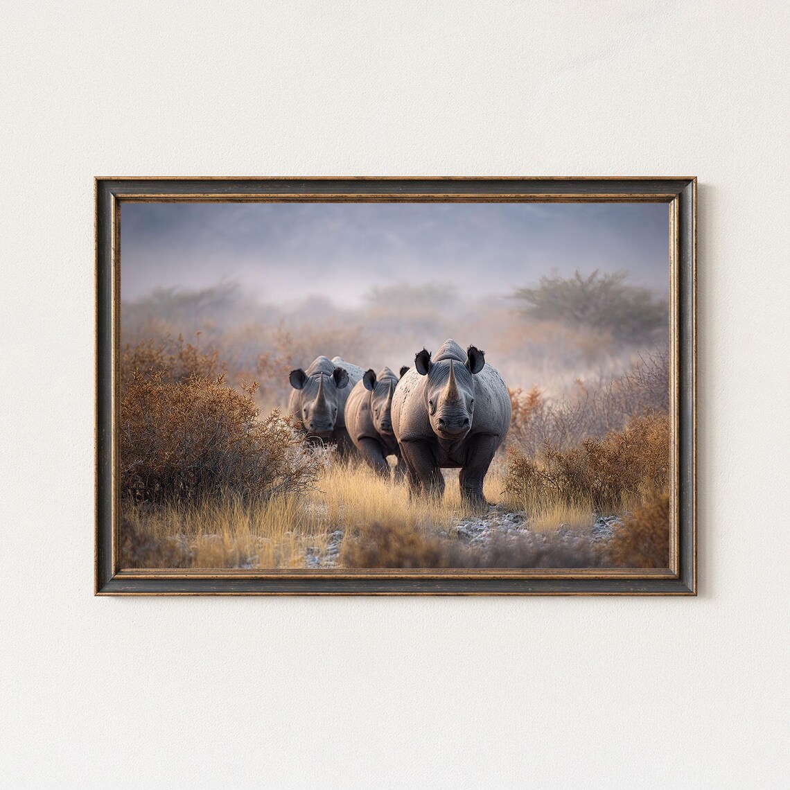 Rhino Photography Print African Wildlife Wall Art